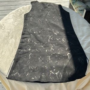 Vintage Susanne Lively Designs Linen Mini Dress Side Slits, Sleeveless